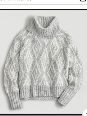 JCrew Chunky Fair isle Turtleneck Sweater